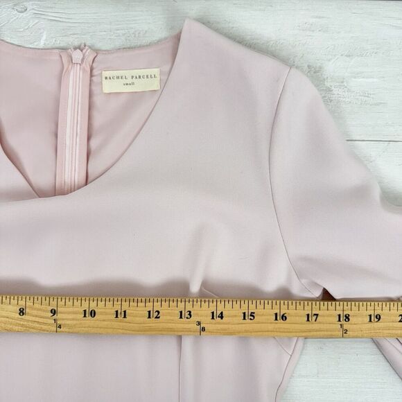 Rachel Parcell Womens S Madison Ave Sheath Dress Puff Sleeves Fitted Pastel Pink - Picture 11 of 16